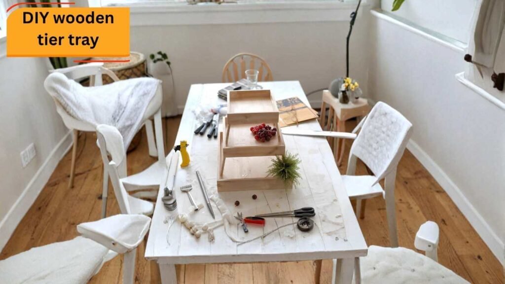 DIY wooden tier tray
