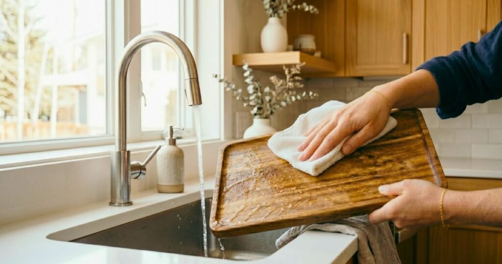 How to Clean Wooden Serving Trays