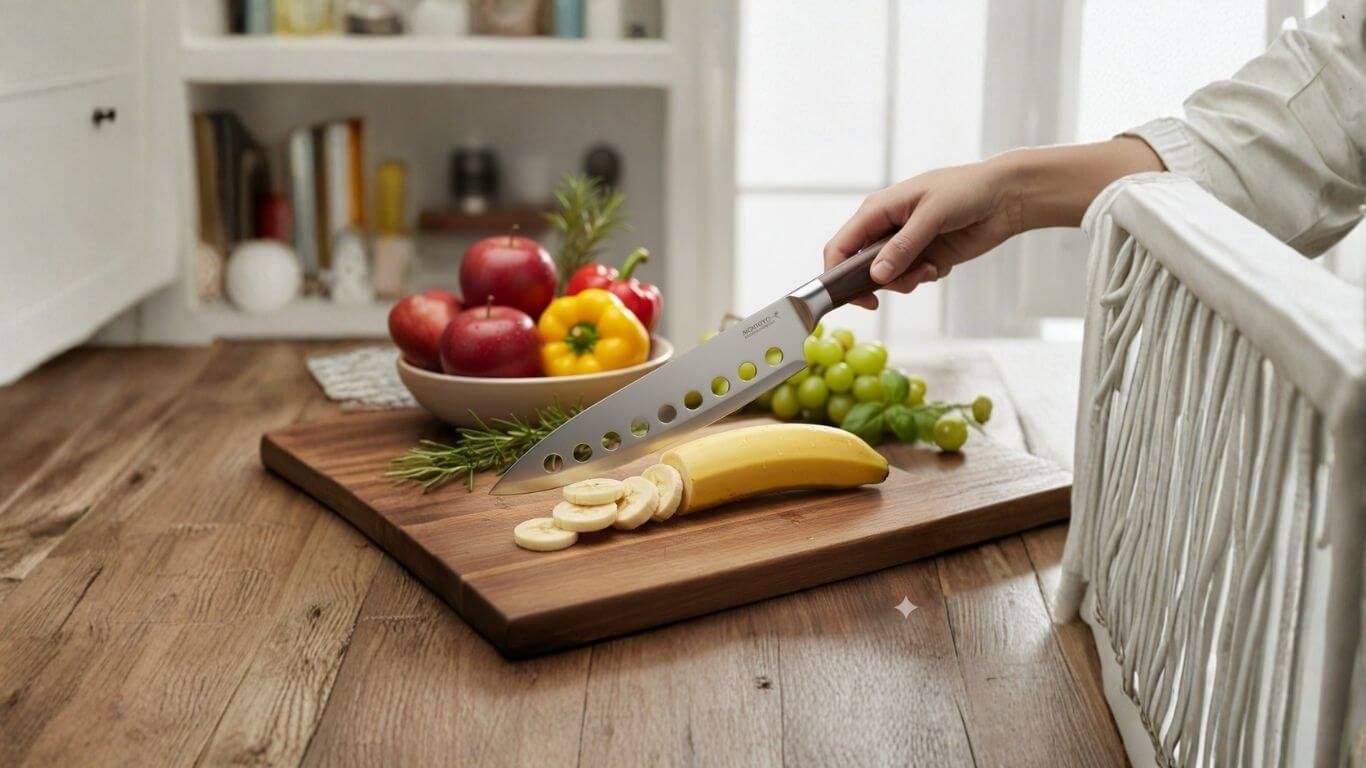 Knife With Holes in the Blade
