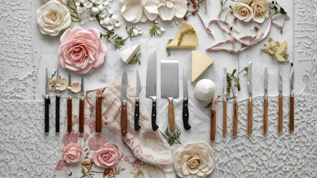 Variety of Cheese Knives with Soft Cheeses