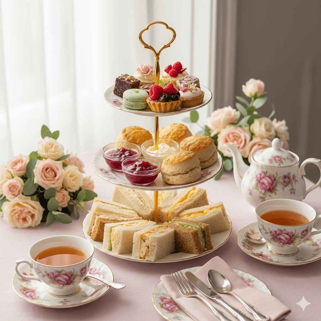 Classic Tiered Serving Stand Close-Up