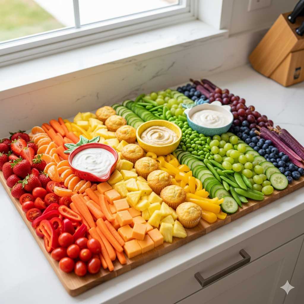 Colorful Kids Grazing Board – Rainbow Theme