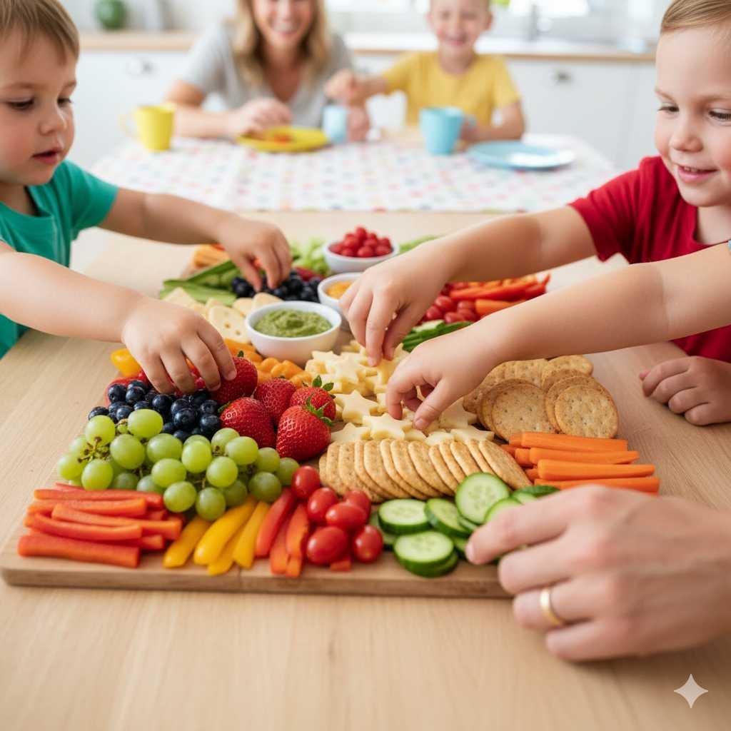 Interactive Grazing Board – Kids Helping Assemble