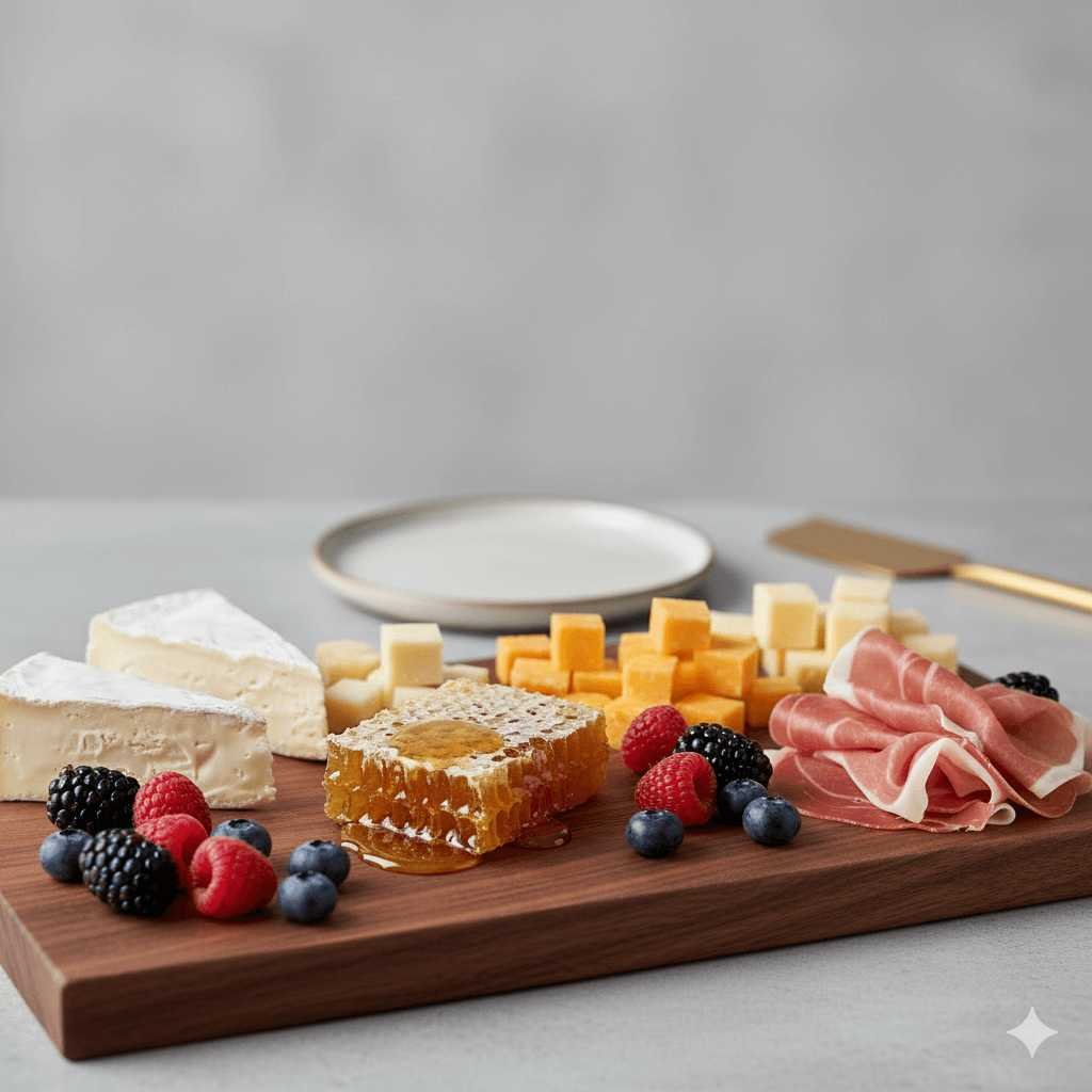 Modern Walnut Board with Stylish Arrangement