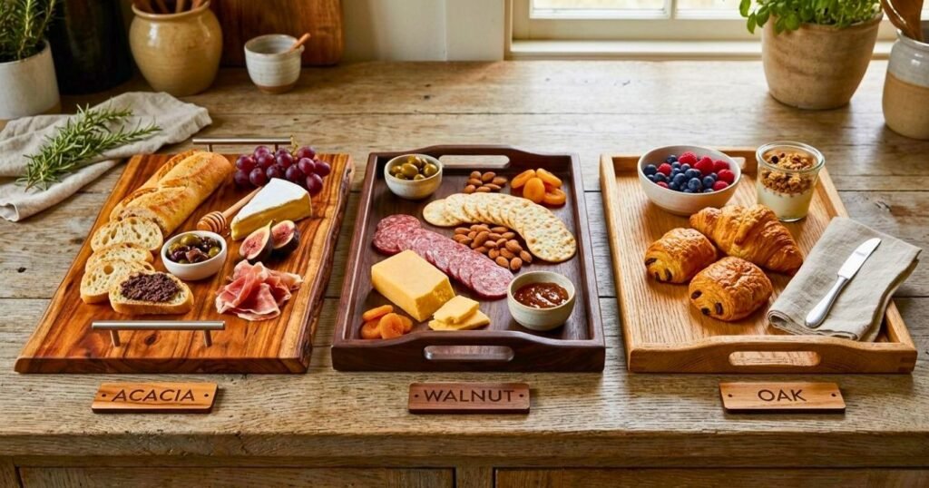 Best Wood for Serving Trays Acacia vs Walnut vs Oak Guide