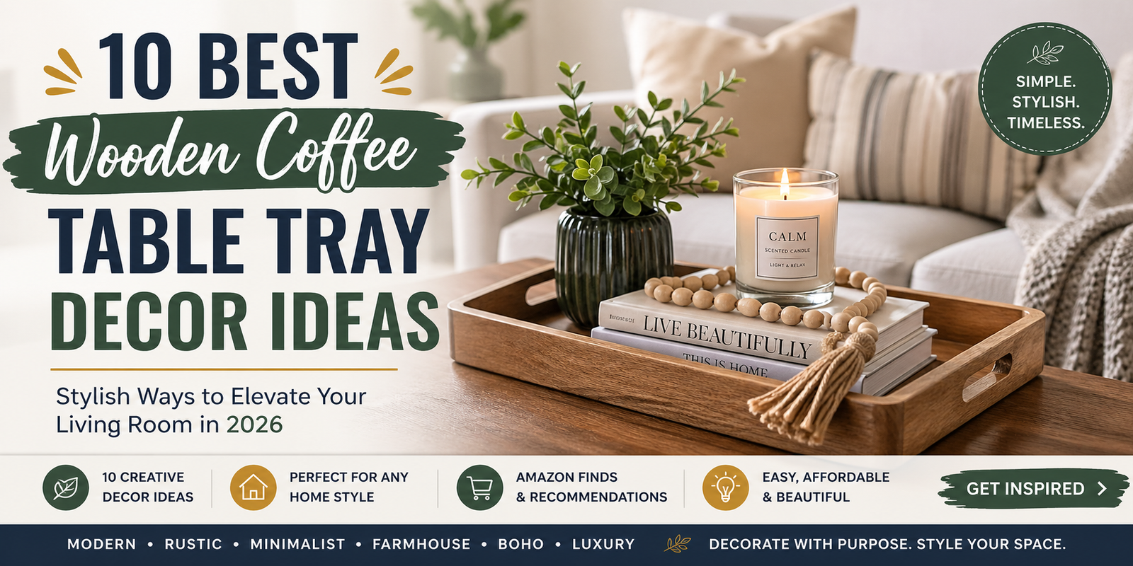 Discover 10 wooden coffee table tray decor ideas to transform your living room. Easy styling tips, expert advice, and the best tray inspiration for 2026.