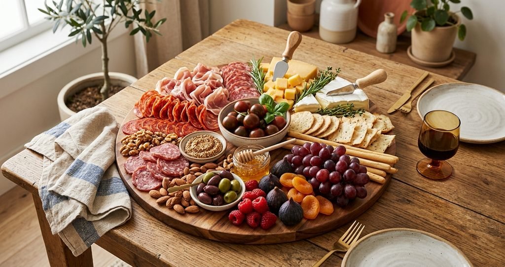 How to Arrange a Round Charcuterie Board