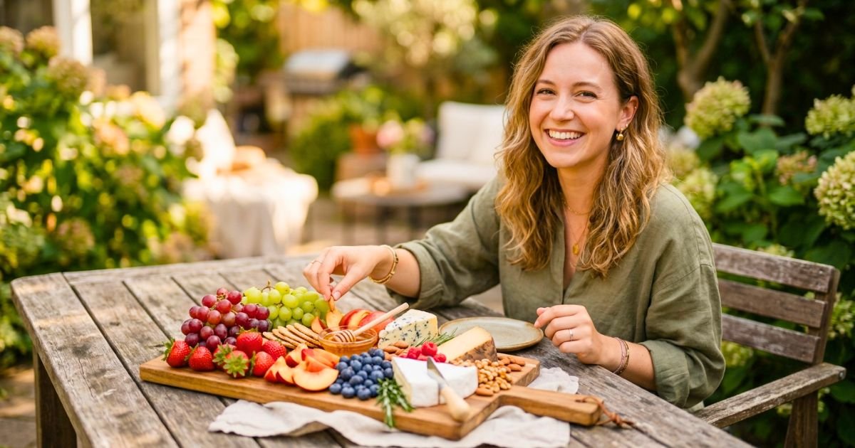 Simple Charcuterie Board Ideas with Fresh Fruit Featured